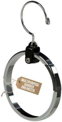 Multipurpose Closet Hangers, 25 Tie Belt Hanger for Closet, Great Space Saving Belt Organizer for Wardrobe, Ideal for Storing Belts, Ties, Scarfs, Baseball Hats, Purses & More, 1 Pack
