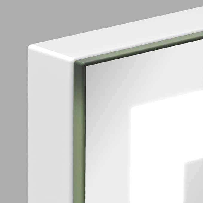 FENNIO Large Vanity Mirror with Lights,40" x 28"Makeup Mirror with Lights,Hollywood Mirror with 3 Color Modes & Adjustable Brightness,Vanity Mirror Square White