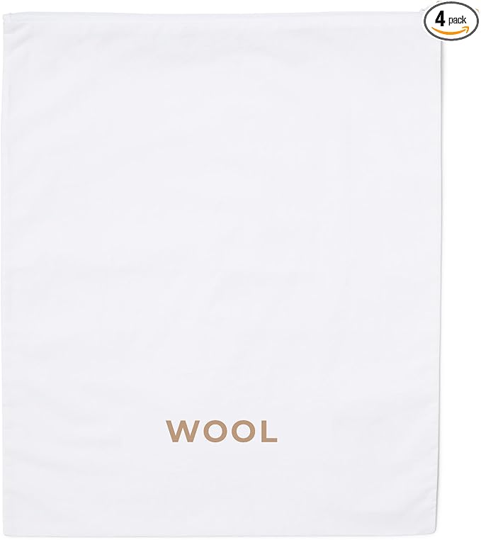 Delicates, Cashmere Wool Sweater Storage Bag Pouch Set with integrated Cedar Wood (Wool)