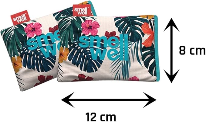 SmellWell - Scented Shoe Deodorizer Inserts - Odor Eliminators - Activated Bamboo Charcoal + Minerals - Natural Fresheners for shoes, bags, gloves - 2 x 1.8oz Original Size Hawaii Floral