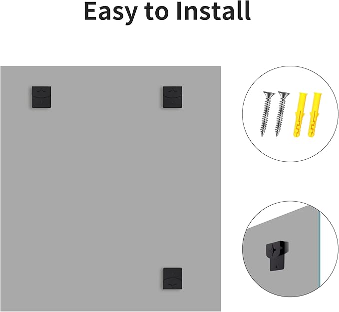 CILIBER Beveled Bathroom Mirror, 36x40 Inch Large Bathroom Mirrors for Over Sink, Upgraded Shatterproof Beveled Frameless Vanity Mirror for Bathroom,Bedroom,Living Room and Entryway