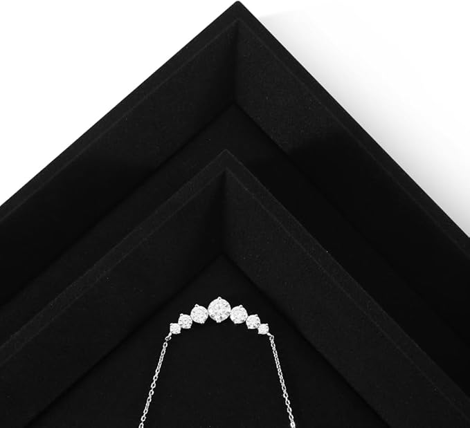 Jewelry Display For Selling Microfiber Tray,Premium Velvet Black Jewelry Tray,Mens Jewelry Tray For Watch,Necklace,Ring