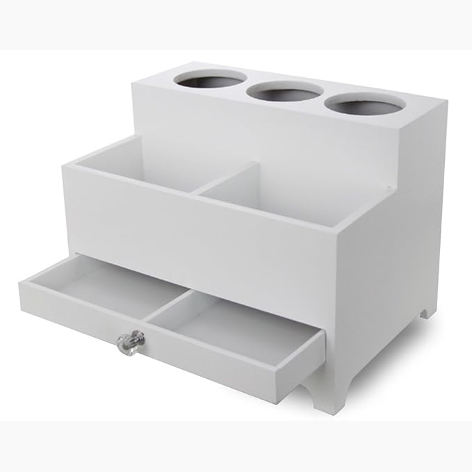 OnDisplay Makayla Deluxe Hair Tool and Accessory Organization Station - Holds Hair Dryer, Curling Iron, Hair Straightener and more