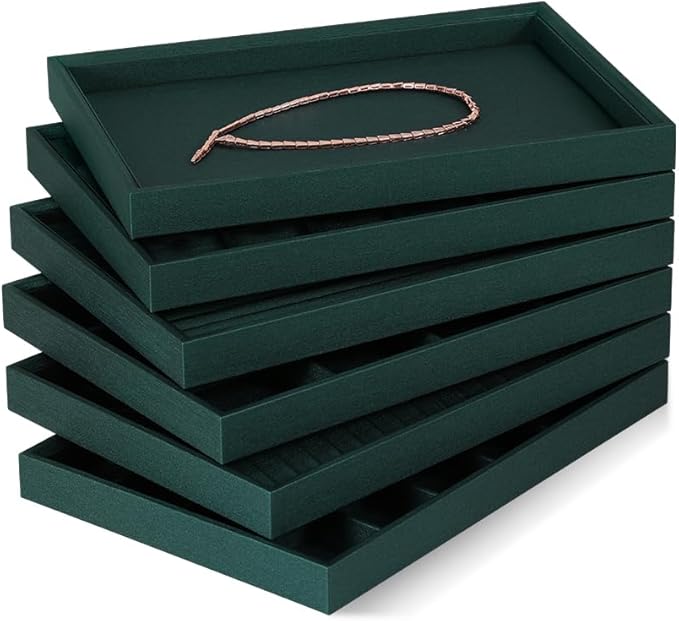 Jewelry Organizer Tray, Leather Tray,Premium Green Bracelet Organizer,Luxury Display Tray For Pendants,Bangle Organizer