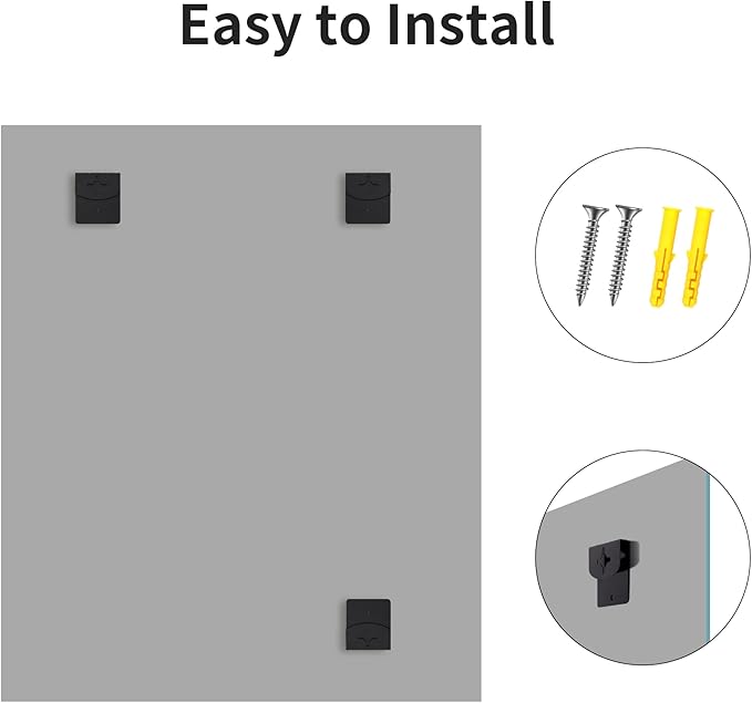 CILIBER Beveled Mirror, 30x36 Inch Bathroom Mirrors for Wall Unframed, Upgraded Shatterproof Frameless Vanity Mirror Over Sink with Beveled Edge for Bathroom, Bedroom, Living Room and Entryway