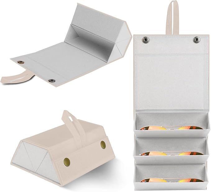 Travel Sunglasses Organizer, Sunglasses Travel Case for Multiple Pairs, Multiple Glasses Travel Case for Women, Men