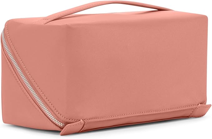 TUMI - Voyageur Dallas Cosmetic Bag - Lay-Flat Travel Makeup Organizer - Packable Travel Kit - Pink Clay