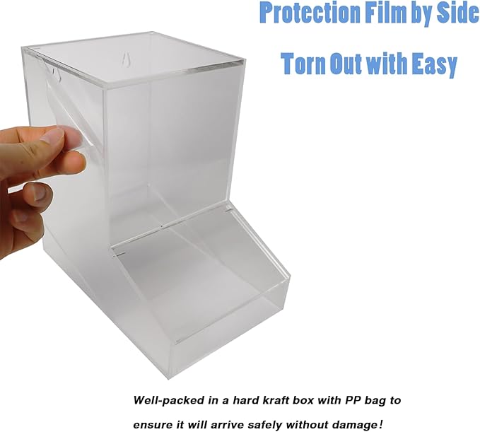 Laundry Pods Container, Acrylic Candy Dispenser with 2 Lid, Dishwasher Pod Holder for Laundry Room, Home, kitchen, Office Used- Stand or Wall Mount