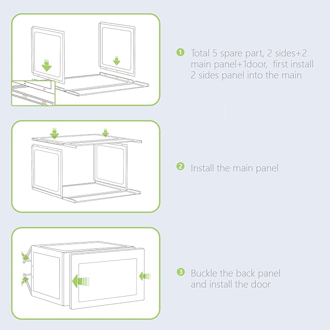XL Shoe Storage Box,8 Pack Drop Side Shoe Boxes Clear Plastic Stackable,Sneaker Display Case with Magnetic Door Fit up to US 13(13.4”x 10.6”x 8.3”(8 Pack Clear)