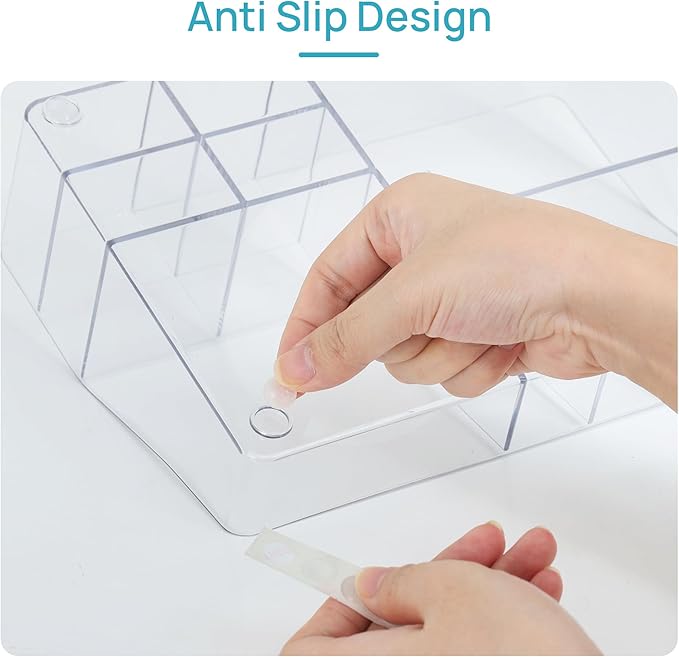 Vtopmart 1 Tier Clear Makeup Organizer with Drawer, Cosmetic Storage for Dresser Countertop and Bathroom Vanity, Beauty Holder for Lipstick Brush Skincare