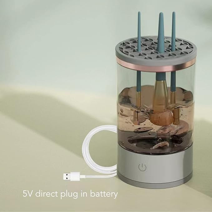 TARSHYRY Electric Makeup Brush Cleaner Machine, Automatic Brush Cleaner Spinner Dryer, Cleanser Tool for All Size Makeup Brushes
