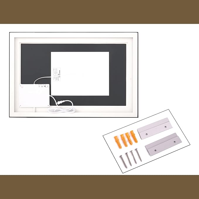 led Bathroom Mirror with Lights 24x36 inch,led Wall Mirror,Mirror led,Anti-Fog,UL Listed (Backlit and Front Lighted)