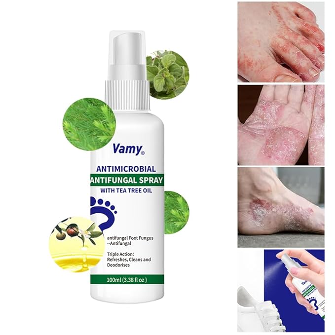 VAMY Natural Foot & Shoe Deodorizer Spray -Athletes Foot Spray, Natural Foot Care for Itching & Odor Relief, Soothing Formula with Botanical Extracts. Fragrance Free (1 PCS)