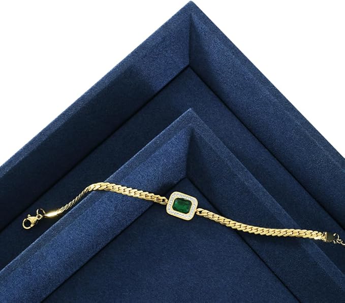 Premium Velvet Blue Jewelry Tray - Flat Microfiber Tray for Men's Watch, Necklace, Ring, Pendants
