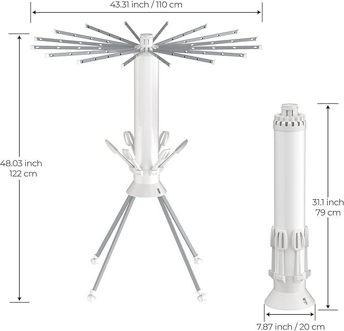 Clothes Drying Rack 4-Legged, Foldable Laundry Drying Racks with Anti-Slip Holes and 4 Pulleys, Shoe Dryer Rack, Outdoor Portable Drying Rack Clothing, Indoor Dry Rack for Clothes, Shoes, Towel