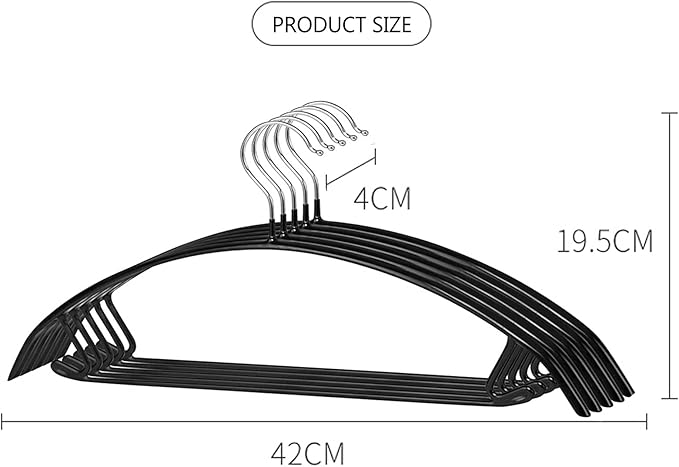 Contour Metal No Bumps Hanger - Suit, Coat & Sweater Hanger (Pack of 30, Black)
