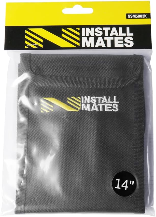 Installmates Cable Tie Pouch, Holds 14" Cable Ties (Black)