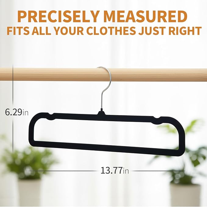 30 Pack Velvet Pant Hangers, Non Slip Thin Space Saving Trouser Hanger with 30 Hooks, 360° Swivel Hook Strong Durable Slim Clothes Hanger for Shorts, Jeans, Tank Top, Scarves