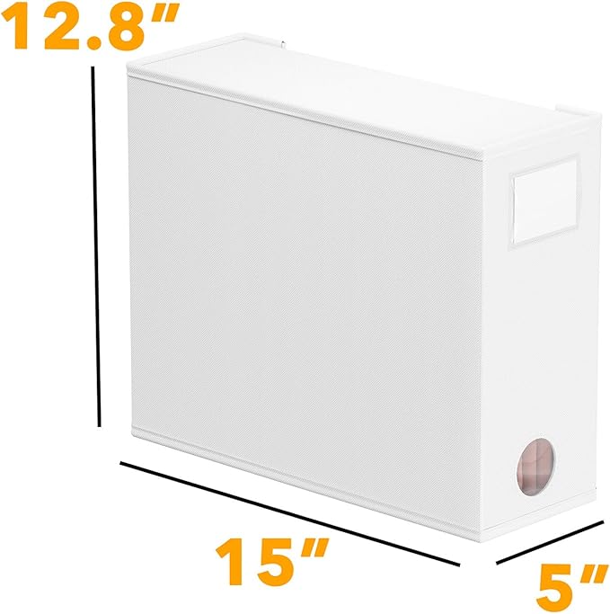 SpaceAid 10 Pack Bed Sheet Organizers and Storage, Foldable Sheet Organizer for Linen Closet, Sheets Set Folder Keeper with Window XL (Queen & King Size) Organizing Bedding Container, White