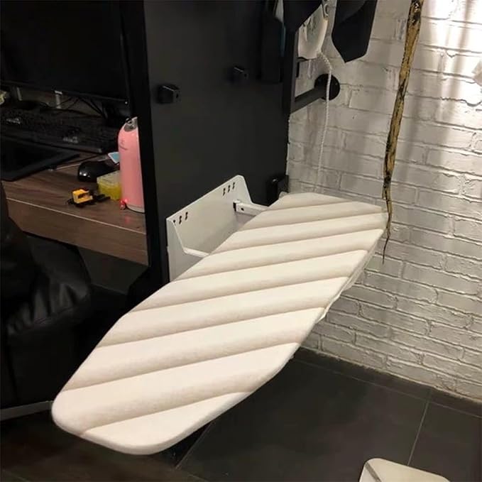 uyoyous Heavy Duty Wall Mounted Ironing Board 37x13 Inch, Foldable Space-Saving Ironing Holder with Heat Resistant Cover, Perfect for Small Spaces, Home & Laundry Room