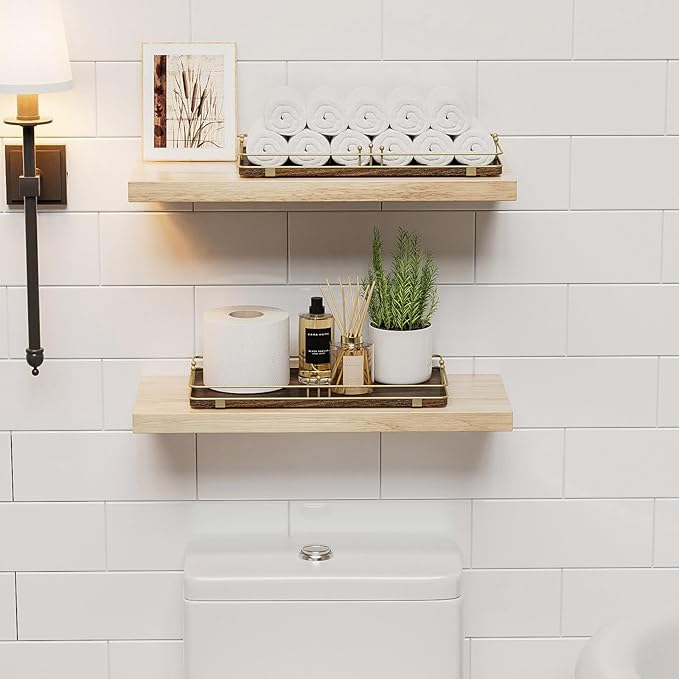 Toilet Paper Basket, Bathroom Basket for Counter Toiletries Towel Decor, Toilet Tank Tray, Guest Back of Toilet Organizer Storage, Vanity Tray for Perfume Makeup, Kitchen 13”x6.5” Brown-Gold