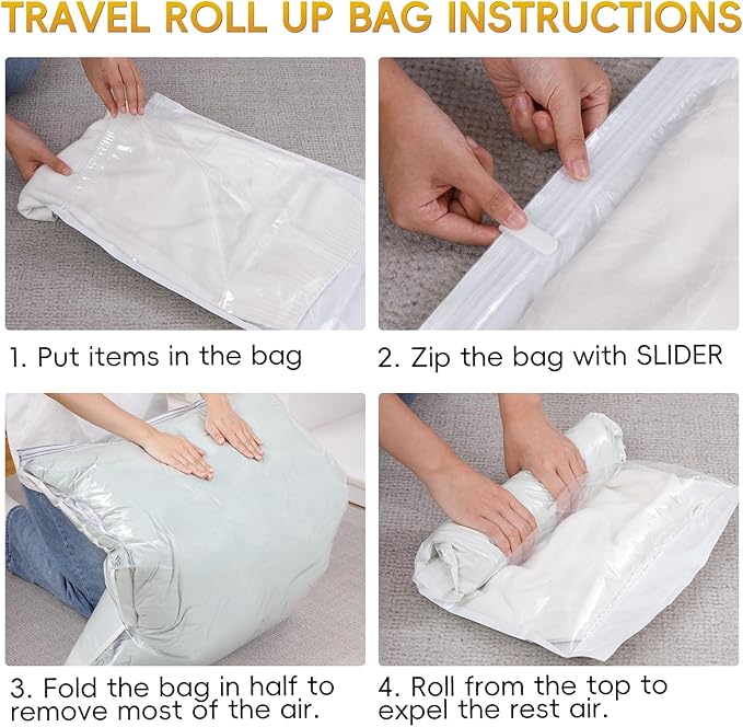 Large Vacuum Storage Bags with Electric Pump – 10 Pack(56×80 cm / 22×31.5 in) Space Saver Bags for Bedding, Comforters, Blankets, Clothes, Pillows, Jackets, Coats – Home Organization