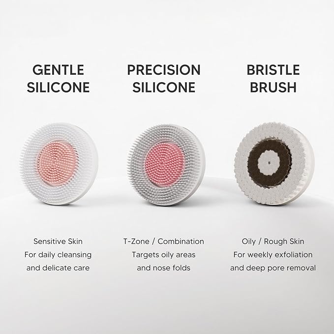 Bidirectional Rotation Facial Cleansing Brush for Women,Rechargeable Waterproof Face Exfoliator Brush for Deep Cleansing,Women Mom Her Valentine's Day Gifts