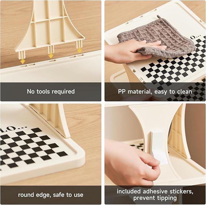 Vertical Shoe Rack 6 Tier Adjustable Shoe Organizer Small Shoe Shelf for Closet, Narrow Entryway, or Bedroom Easy to Assemble and Disassemble Holds Up to 7 Pairs of Shoes (White)