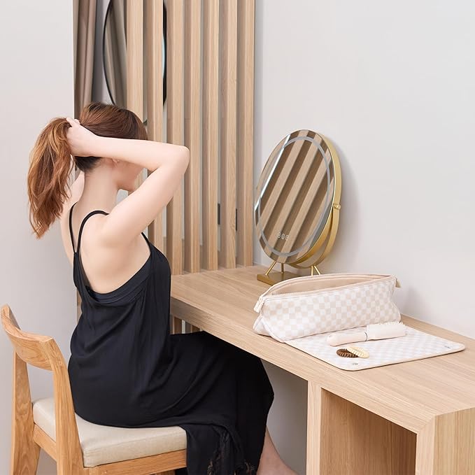 BAREFOOT CARIBOU Hair Tools Travel Bag and Heat Resistant Mat for Flat Irons, Straighteners, Curling Iron, and Haircare Accessories, 2-in-1 design, with Interior Pockets, Portable Organizer