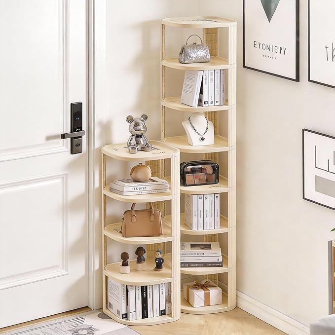 Vertical Shoe Rack 5 Tier Adjustable Shoe Organizer Small Shoe Shelf for Closet, Narrow Entryway, or Bedroom Easy to Assemble and Disassemble Holds Up to 5 Pairs of Shoes (White)