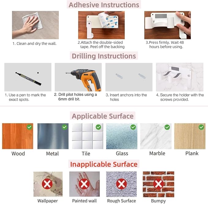 Dyson Hair Dryer Holder, Blow Dryer Holder Self Adhesive Hair Dryer Holder Wall Mounted Aluminum Hair Tool Organizer Blow Dryer Holder for Bathroom White CHOCHYAH