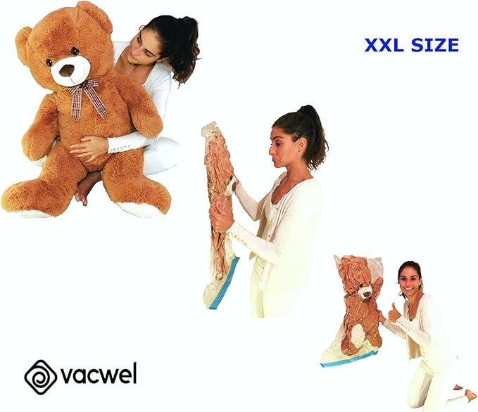 10-Pack XXL - Jumbo Vacuum Storage Bags - Space Vacuum Storage Bags for Clothing Space - Ideal for Comforters, Blankets & Sealing Large Oversize Clothing Post-Winter - 10x XXL Size (47x35in)