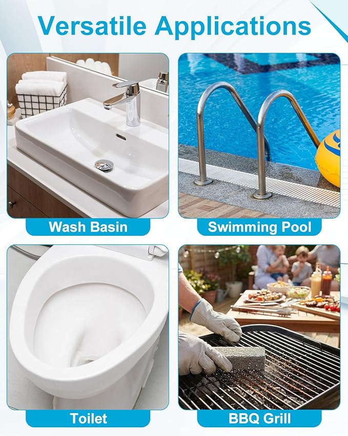 100 Pcs Pumice Stick for Toilet Cleaning, Pumice Stone for Cleaning Stove Grates, Oven, Bathroom, Grill, Kitchen, Sinks,Toilet Hard Water Stain Remover