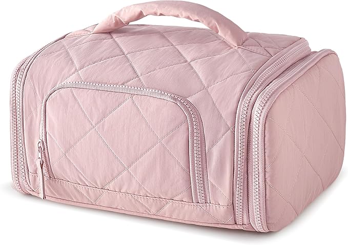 Cable Organizer Bag, Travel Cord & Charger Organizer Pouch for Tech Accessories & Electronics, Home Storage, Pink