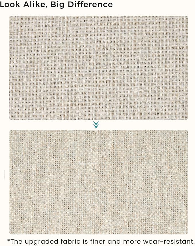 Storage Cube Bins | 7.7 oz/yd² Fabric Cubby Organizer Baskets for Shelf, Bookcase, Closet, Cabinet, Wardrobe | 11x11 Cube Drawer | 6 Pack, Beige & White, 10.5x10.5x11 Inch