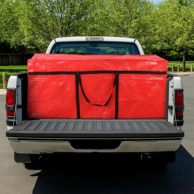 4 Pcs 176 Gallon Extra Large Moving Bags Heavy Duty Storage Bag with Strong Zipper Handle Foldable XXL Jumbo Storage Tote Packing Moving Box for College Dorm Travel Cloth Duffle (Red)
