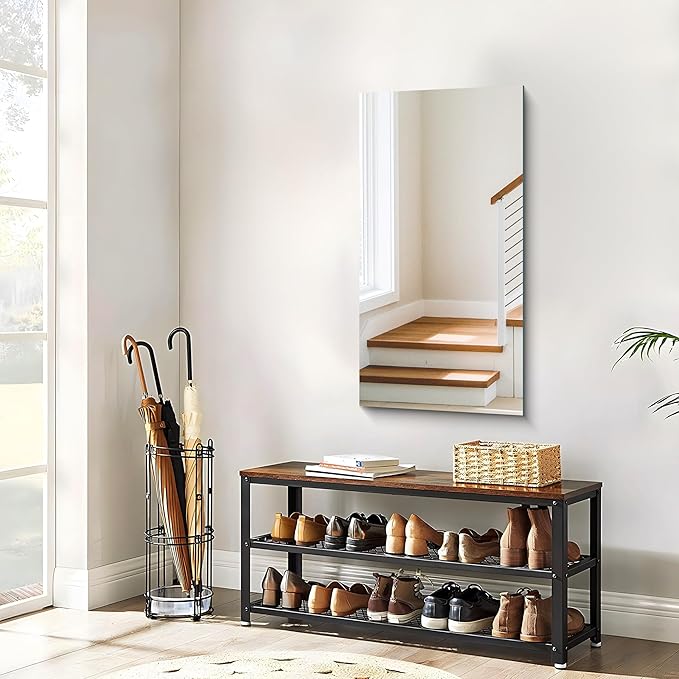 CILIBER Frameless Mirror, 20x40 Inch Bathroom Mirrors for Wall, Rectangle Bathroom Vanity Mirrors with Polished Edge, Hangs Horizontally or Vertically for Bathroom, Bedroom and Living Room