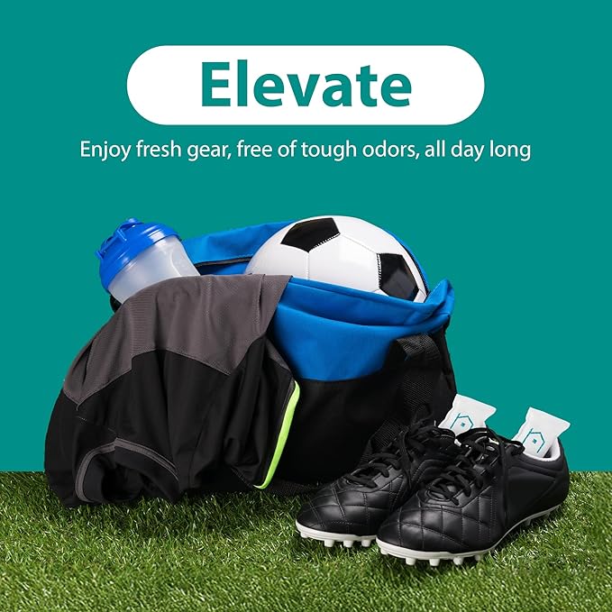 Shoe Deodorizer 4-Pack (8 Count) - Odor Eliminator, Air Freshener, Smell Absorber, Scent Remover for Shoes, Gym Bags, Soccer Cleats, Closets, Pet Area, Reusable - Shoe Deodorant