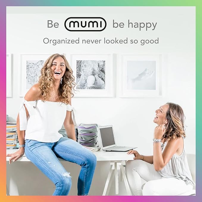 MUMI Packing Cubes - 5 Compression Packing Cubes for Travel, Luggage Organizer Bags for Suitcases, Carry-On, Duffle or Backpack – Mesh, Waterproof Bags for Clothes, Kids & Travel Accessories - Gray