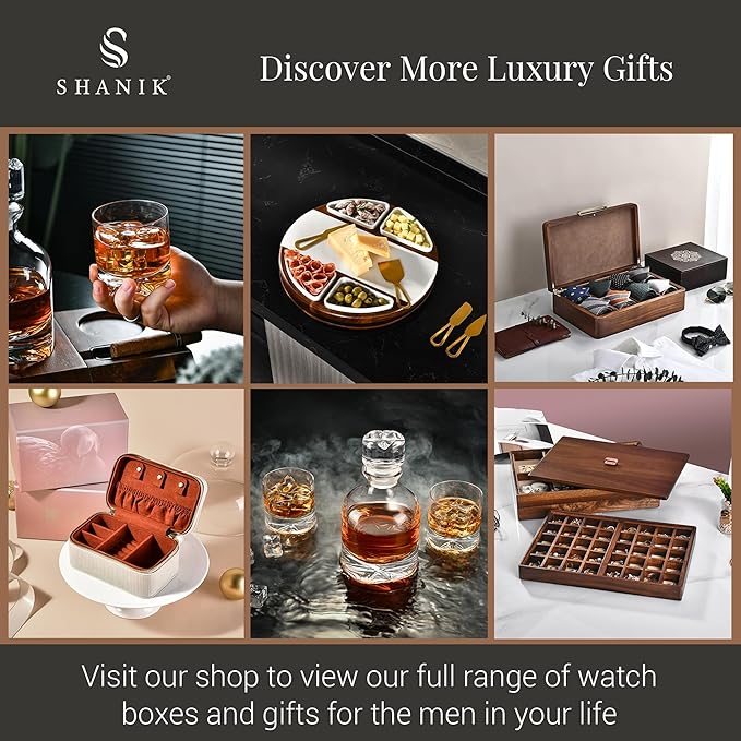 Wood Watch Organizer Tray with Dual Padded Display Stand – Elegant Valet Tray for Men – Premium Desk, Dresser & Nightstand Organizer for Watches, Rings & Accessories – Gift-Ready Design