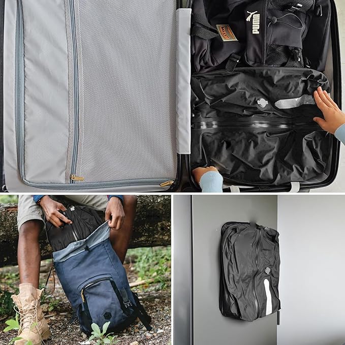 Compression Bags for Travel with Electric Pump – 70D Nylon & TPU Waterproof, Reusable Vacuum Seal Bags for Clothing Travel, Space Saver Bags for Luggage and Home Storage (17L, 2-Pack + Pump)