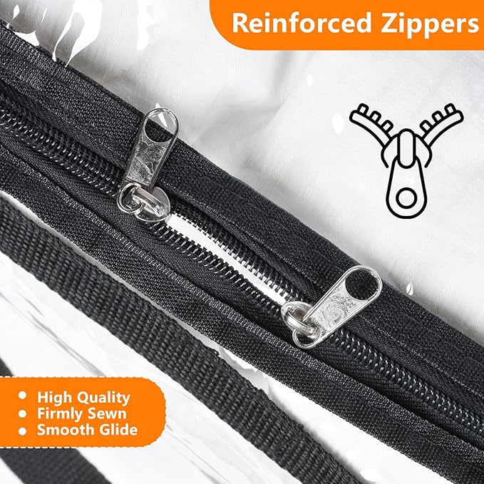4 Pack Clear Clothes Storage Bags, Vinyl Blanket Storage Bag with Heavy-Duty Zipper, Foldable Moving Bags, Closet Organizers for Bedding, Comforter, Linens, Sweaters, Pillows, Toys (40L)
