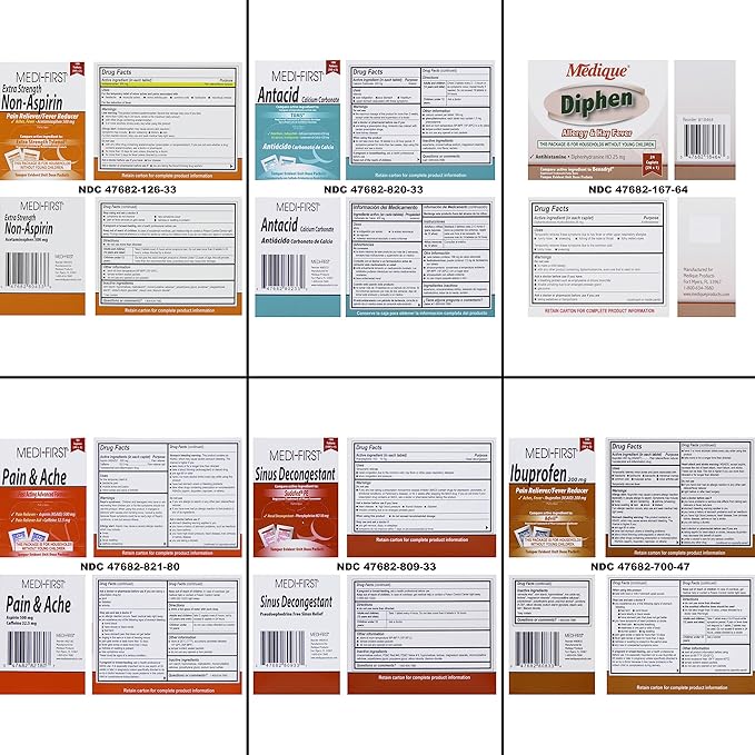 MFASCO Deluxe Class A First Aid Kit 909 Red | DOT, ANSI & OSHA Approved, Packed in a Rugged, Waterproof, Indestructible Case, Compartmental Bag, Durable, Red Plastic Kit, OSHA Type II & IV Container