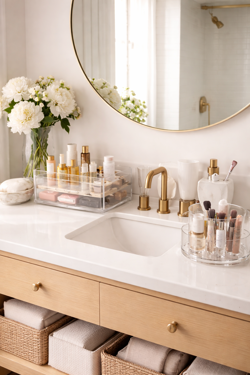 How to Organize a Bathroom Vanity for Stress Free Mornings