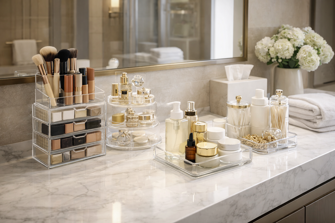 How to Create a Clutter Free Vanity Space That Feels Like a Luxury Hotel