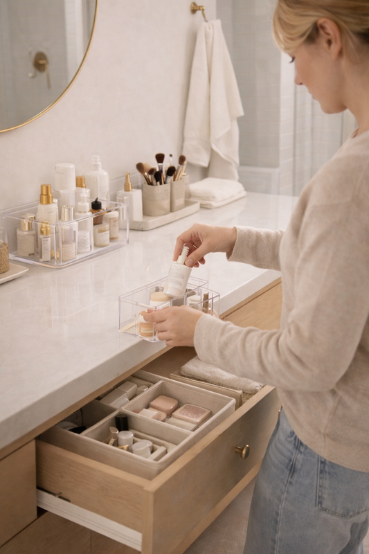 How to Keep Your Vanity Organized All Week