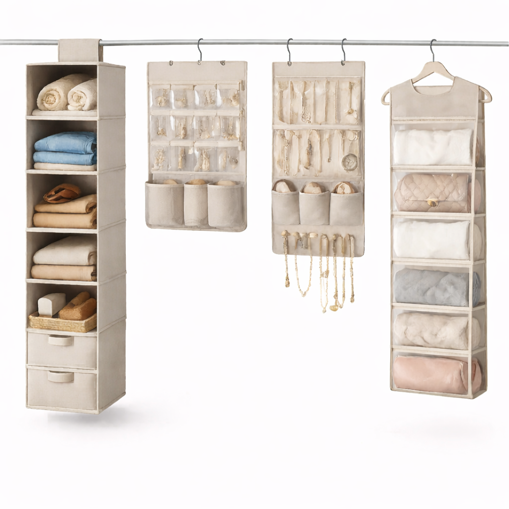 Organizing Hanging Rack Hanging Organizers for Vertical and Space Saving Closet Storage – Home ...