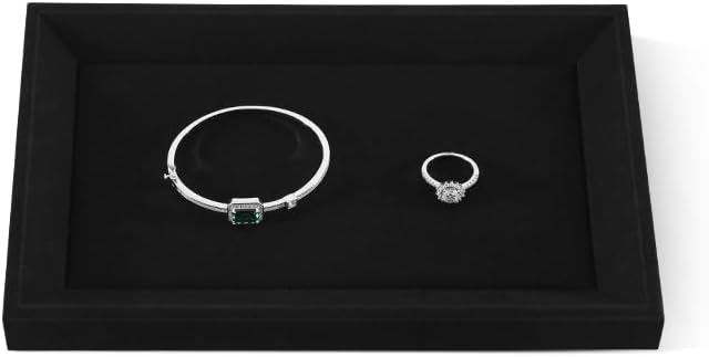 Jewelry Display For Selling Microfiber Tray,Premium Velvet Black Jewelry Tray,Mens Jewelry Tray For Watch,Necklace,Ring