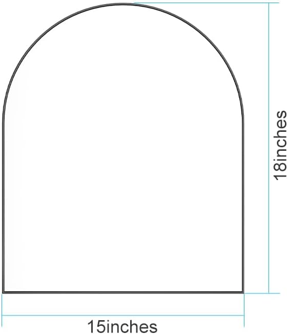 15x18 Inch Compact Black Arched Mirror Perfect for Small Bathroom Vanity & Decorative Wall Use Space-Saving Brushed Metal Frame Arch Mirror for Bathroom Living Room Bedroom or Entryway