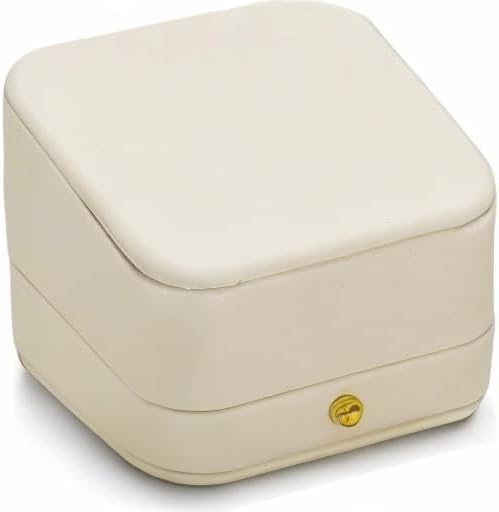 Oirlv Premium Leather Necklace Gift Box White Necklace Boxes for Jewelry Gift Velvet Interior Pendant Box